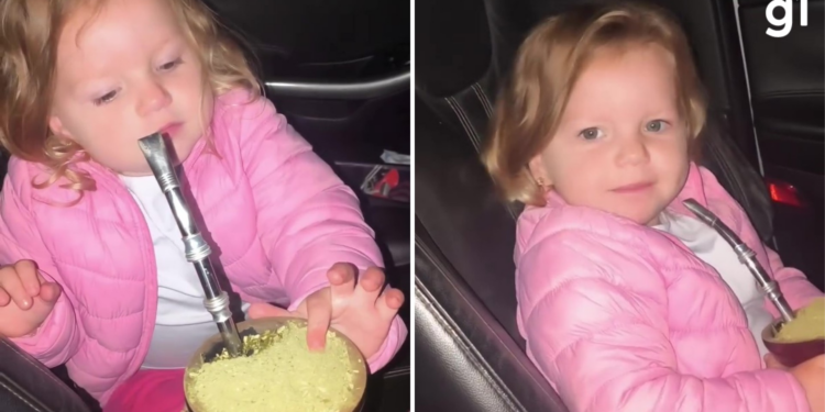 Patricinha não: menina de 2 anos fica 'muito braba' com rótulo e defende tradição com chimarrão; VÍDEO