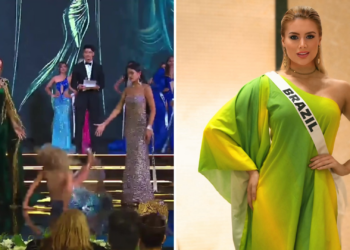 'O que nos define é a forma como escolhemos levantar', diz brasileira que escorregou e caiu na final ao ser anunciada Top 5 do Miss Eco